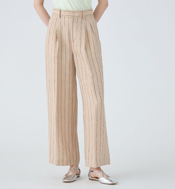 MACPHEE「ダブルカバーリネン タックワイドパンツ」|その他|