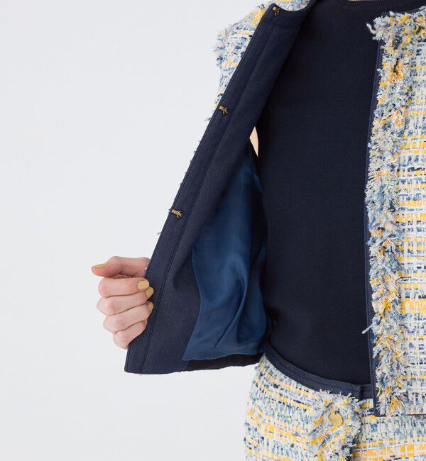 TOMORROWLAND collection「ジョーヌラインファンシー クルーネックジレ」|ベスト・ジレ|