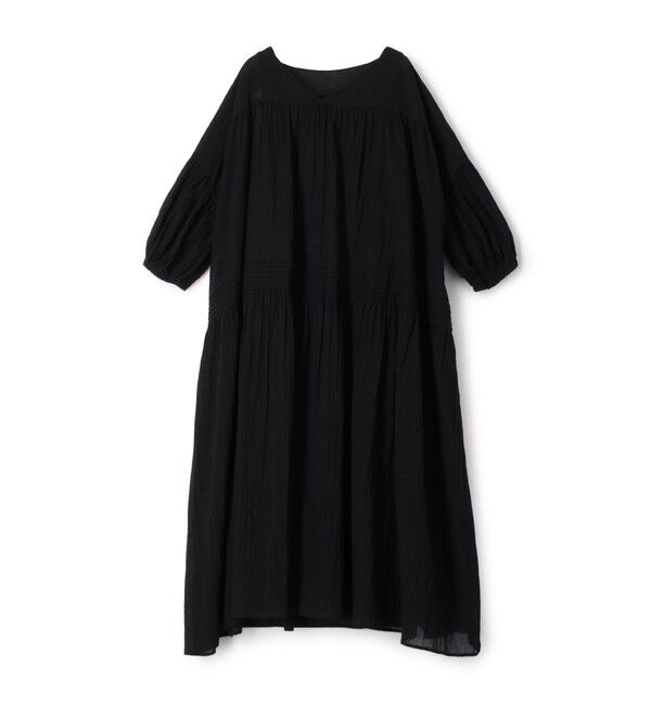 GALERIE VIE「インドコットン ギャザーワンピース」|ワンピース|69 ネイビー