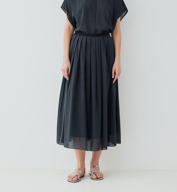 GALERIE VIE「ライトシルクストレッチ イージータックスカート」|スカート|