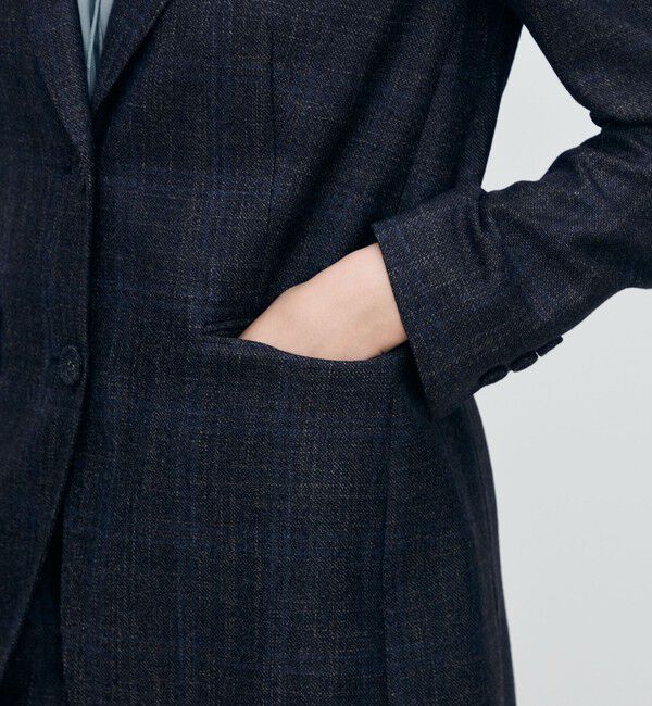 TOMORROWLAND collection「SILK AIR PANE シングル2Bジャケット」|テーラードジャケット|