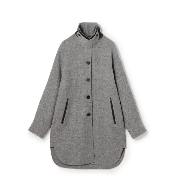 DES PRES「ライトダブルフェイスシャギー チンベルト付きコート」|その他|16 グレー系