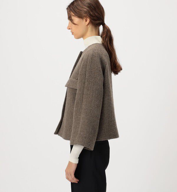 TOMORROWLAND collection「ロービングオックス  Aラインジャケット」|ノーカラージャケット|