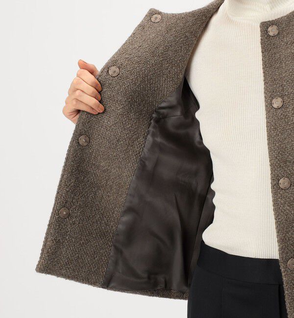 TOMORROWLAND collection「ロービングオックス  Aラインジャケット」|ノーカラージャケット|