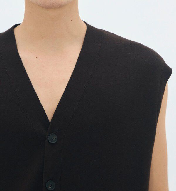 CABaN「コットンカシミヤ Vネックベスト」|ベスト・ジレ|