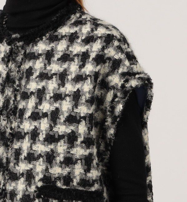 TOMORROWLAND collection「グリハウンドトゥース スクエアジレ」|ベスト・ジレ|