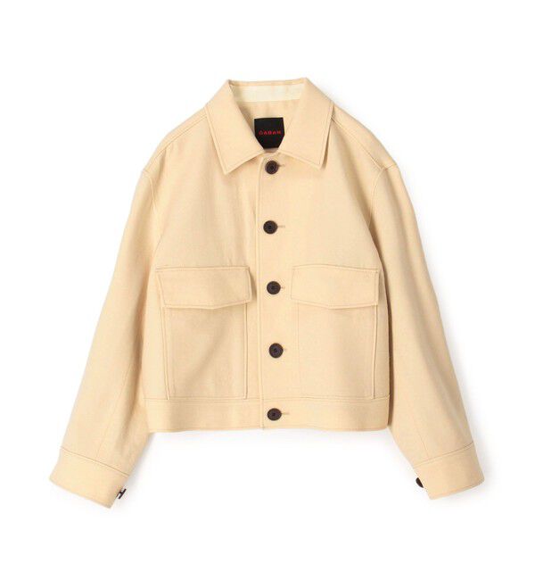 CABaN「ドライウール ショートブルゾン」|ダッフルコート|41 ライトベージュ