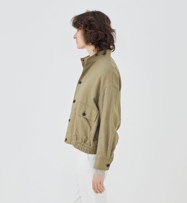 GALERIE VIE「ダストリネン スタンドカラーブルゾン」|ブルゾン・スタジャン|