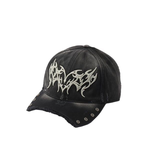 JOINT WORKS「SUPPLIER / サプライヤー Ripped Brim Heart Triba Cap」|キャップ・キャスケット|ブラック