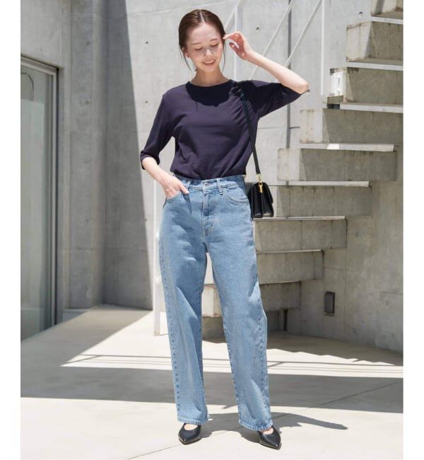 SLOBE IENA「《3サイズ展開/追加6》LE DENIM ストレートデニムパンツ」|デニム|