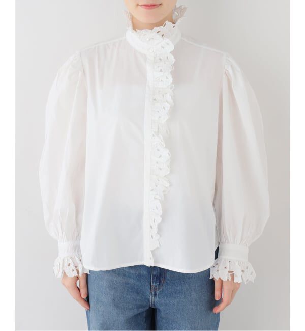 SLOBE IENA「Feeka/フィーカ LOUISON レースブラウス 6CHE0104」|シャツ・ブラウス|ホワイト