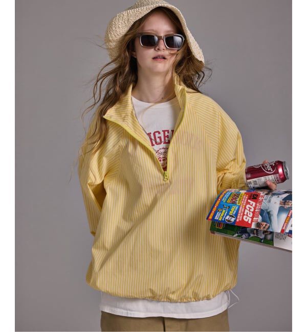 journal standard luxe「ストライプ ハーフジップブルゾン」|その他|イエロー