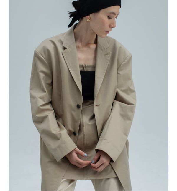 NOBLE「KAYLE/ケイル OVERSIZED SINGLE BREASTED JACKET」|テーラードジャケット|ベージュ