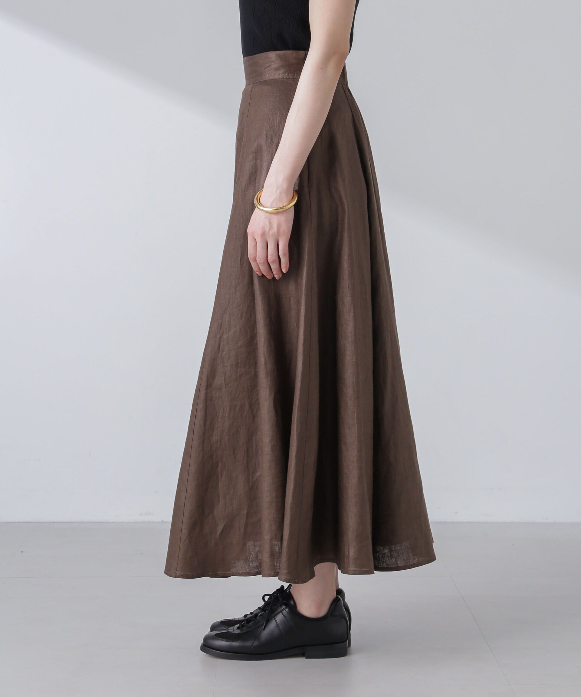 nano･universe「リネンフレアスカート(セットアップ可)」|スカート|
