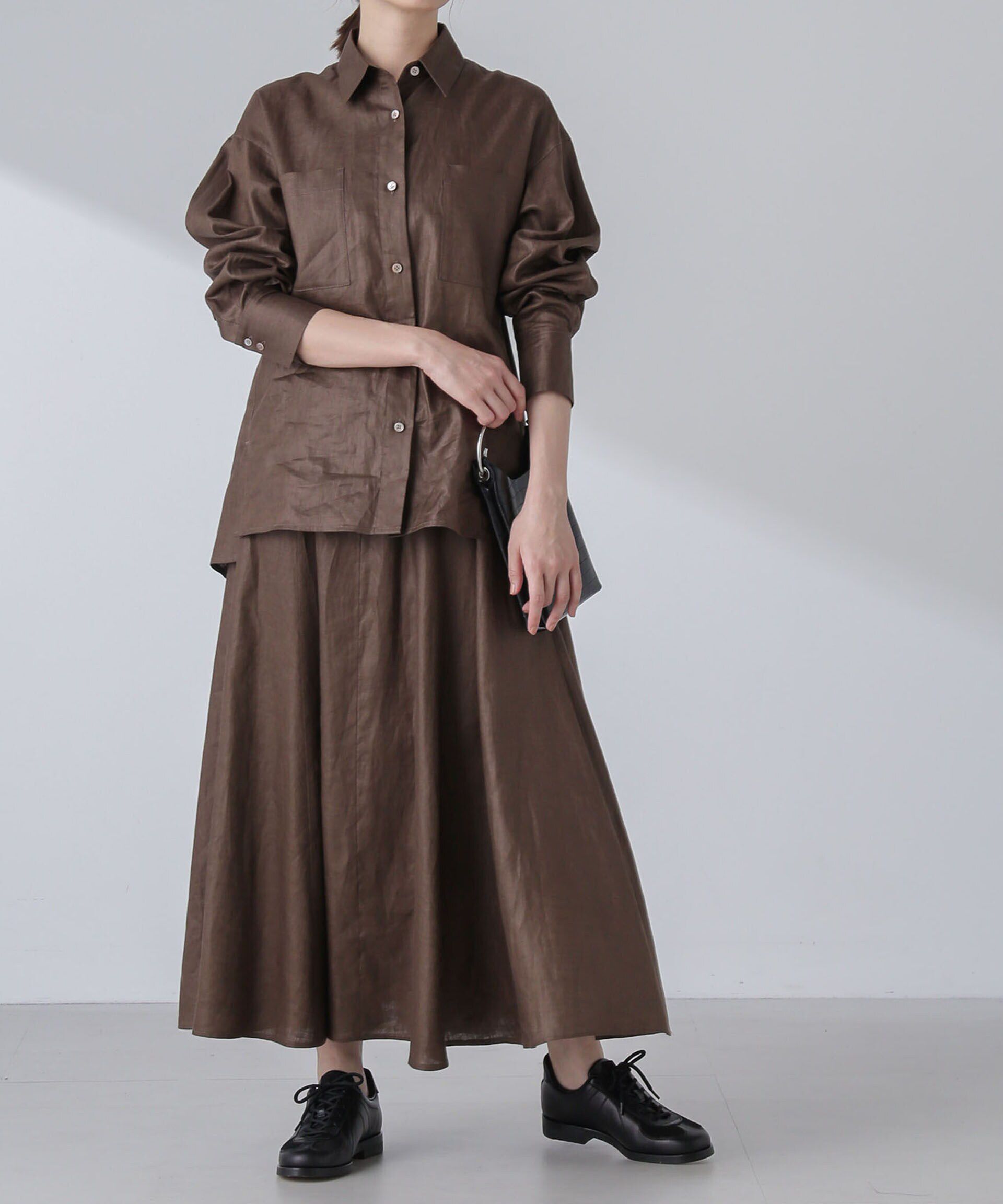 nano･universe「リネンフレアスカート(セットアップ可)」|スカート|