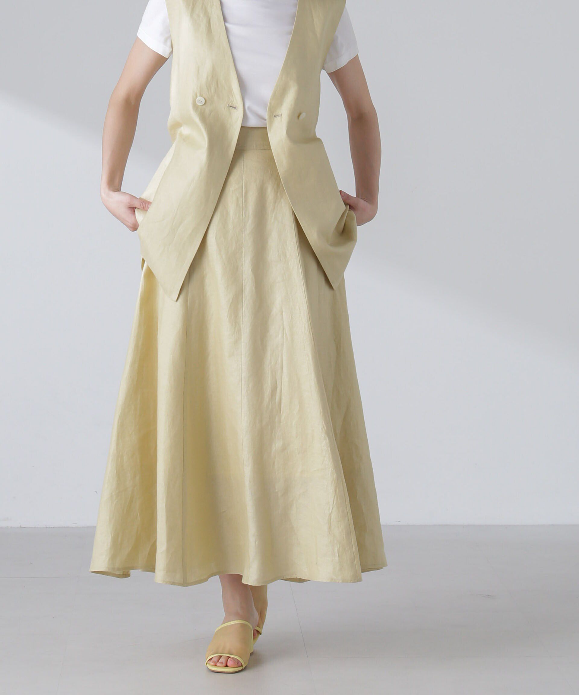 nano･universe「リネンフレアスカート(セットアップ可)」|スカート|