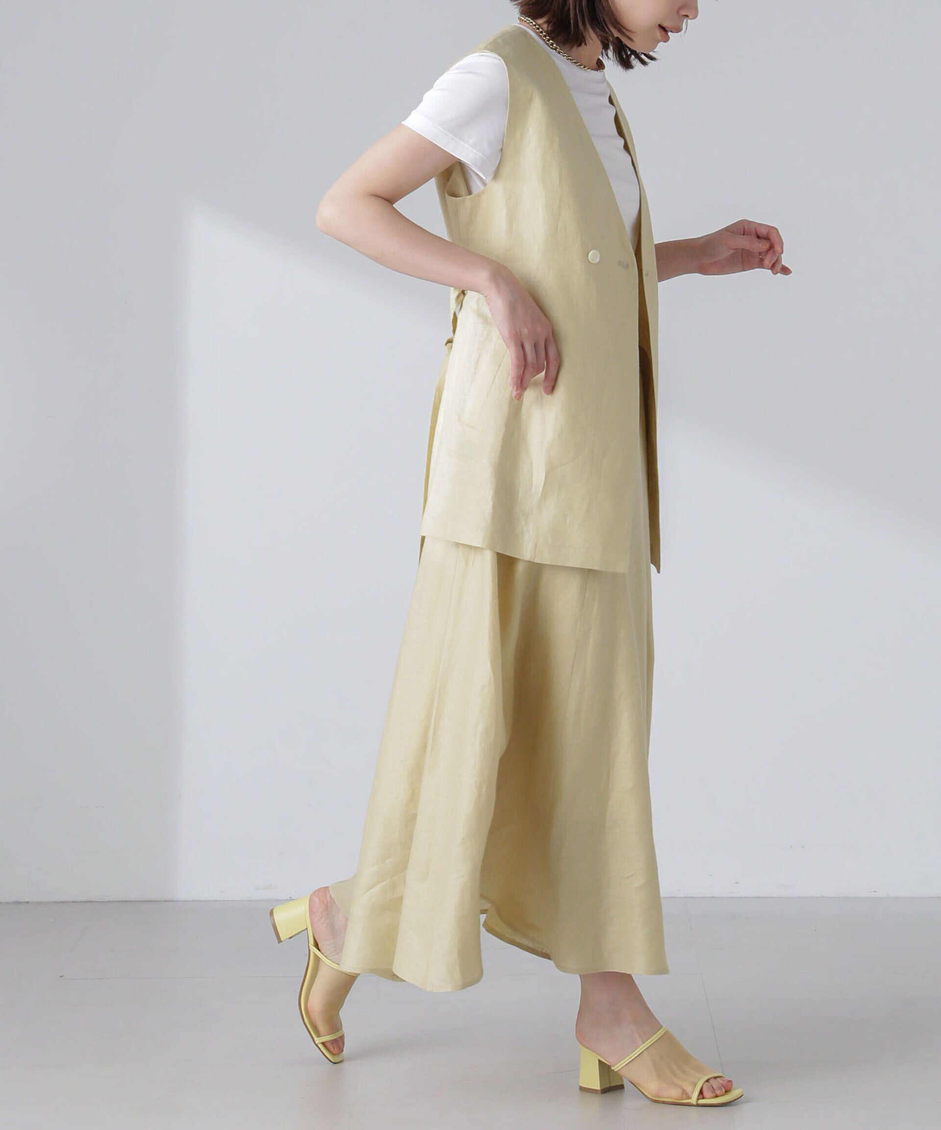 nano･universe「リネンフレアスカート(セットアップ可)」|スカート|