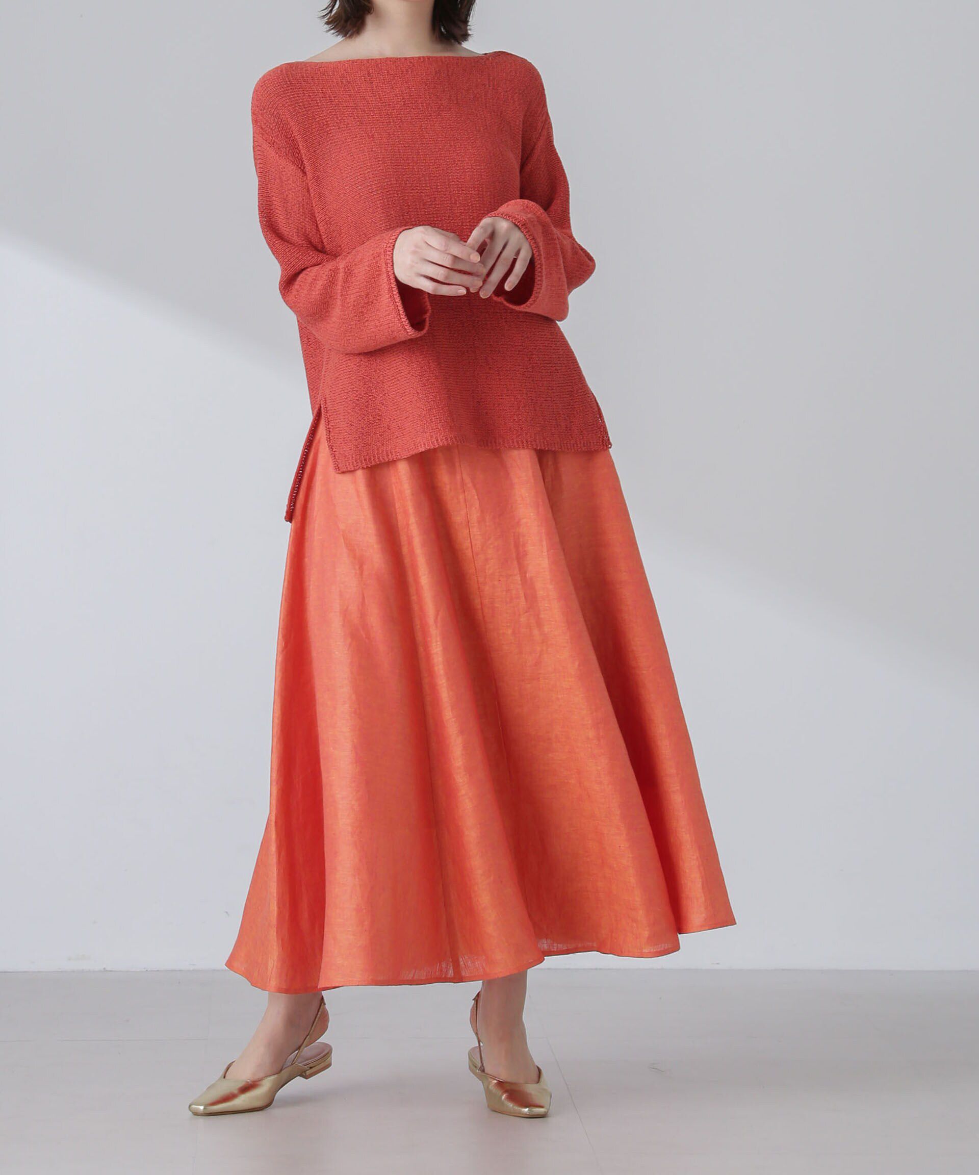 nano･universe「リネンフレアスカート(セットアップ可)」|スカート|