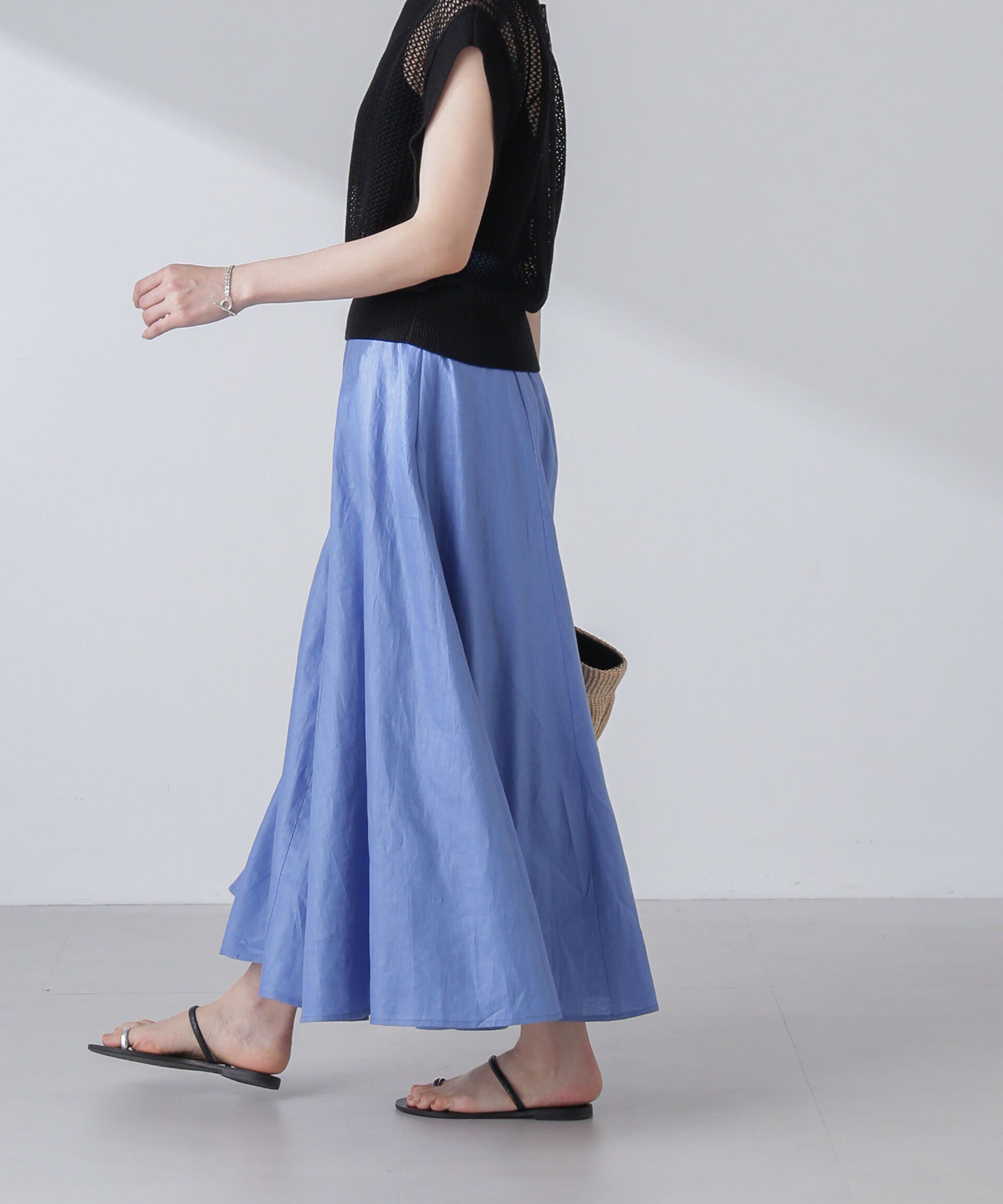 nano･universe「リネンフレアスカート(セットアップ可)」|スカート|