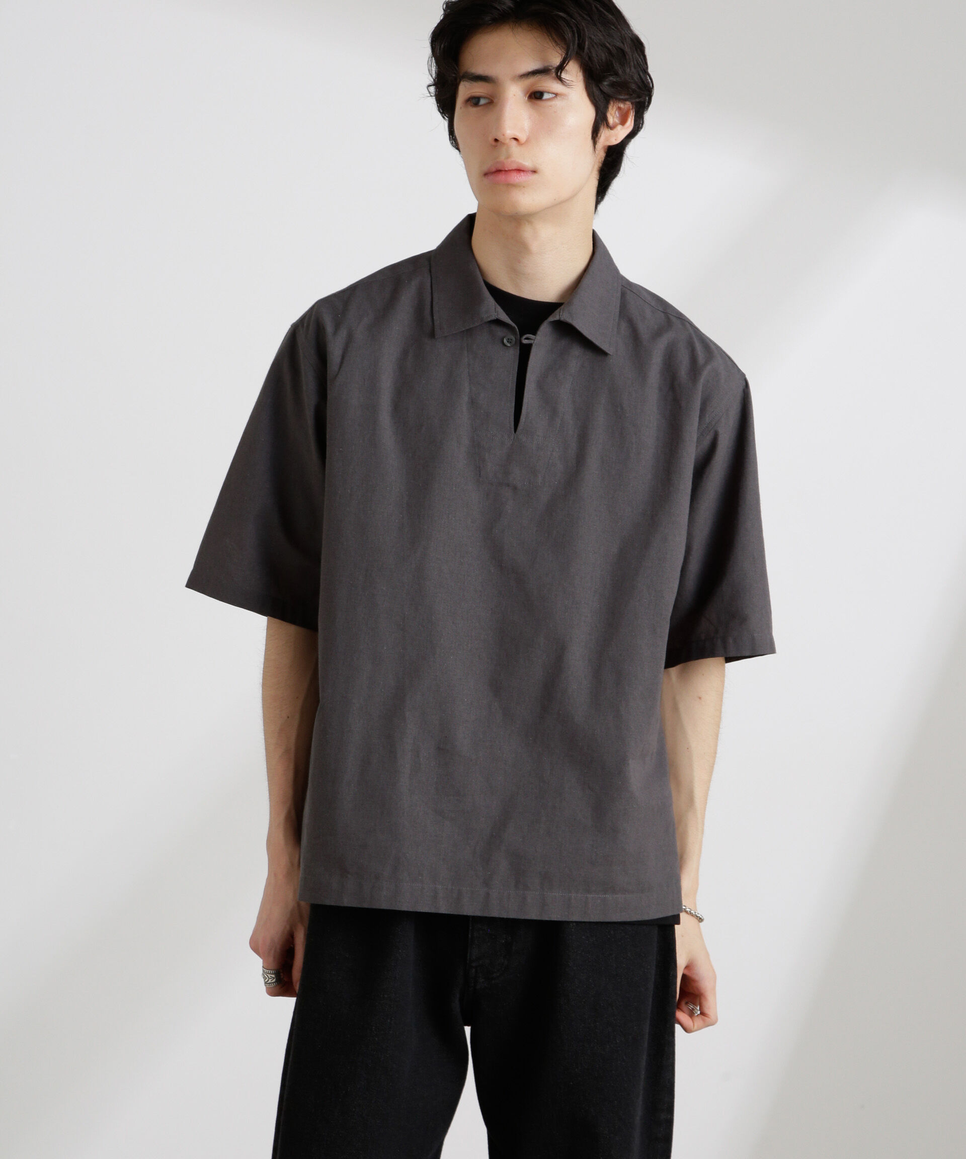 nano･universe「クールマックスリネンスキッパー」|シャツ・ブラウス|