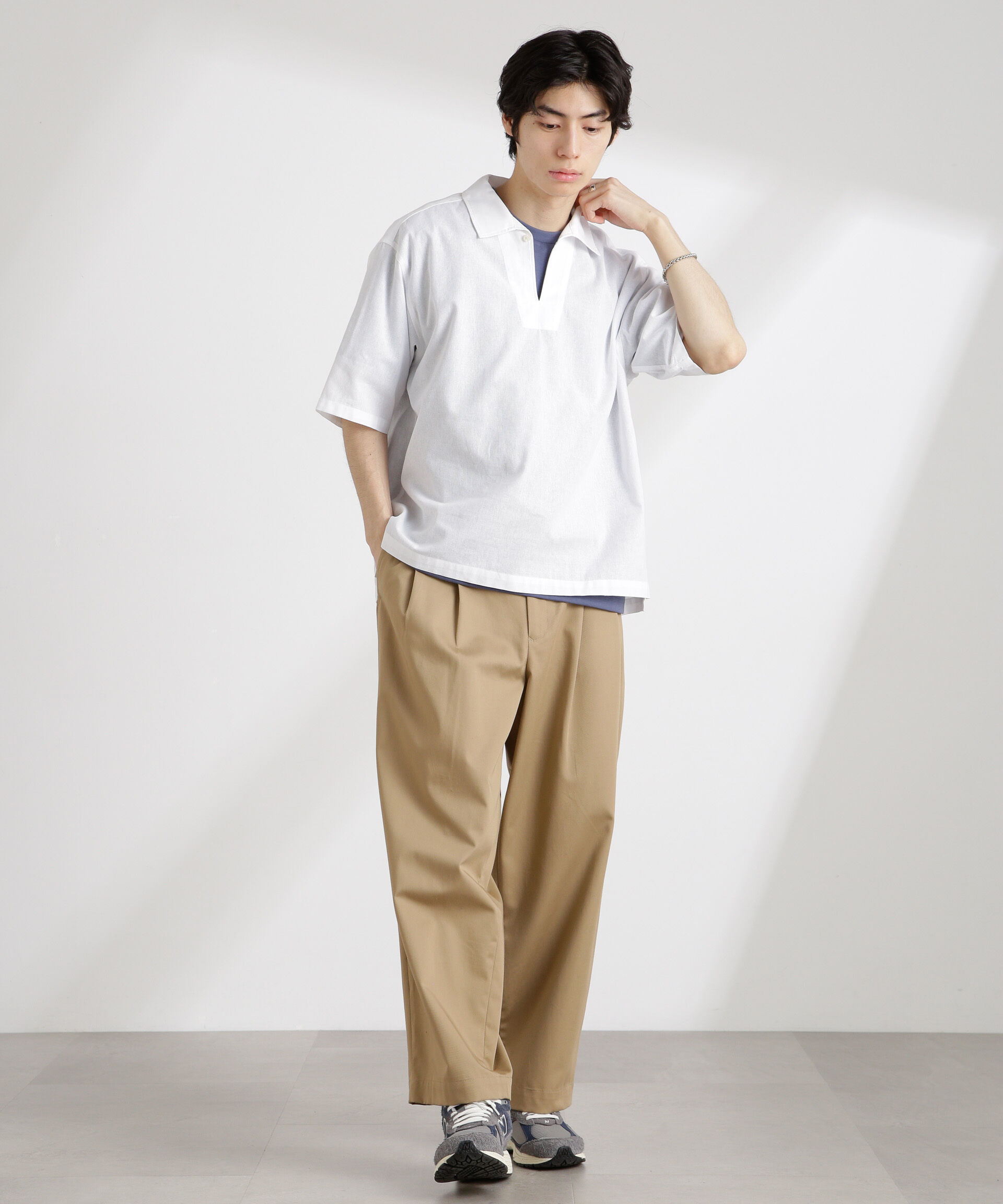 nano･universe「クールマックスリネンスキッパー」|シャツ・ブラウス|