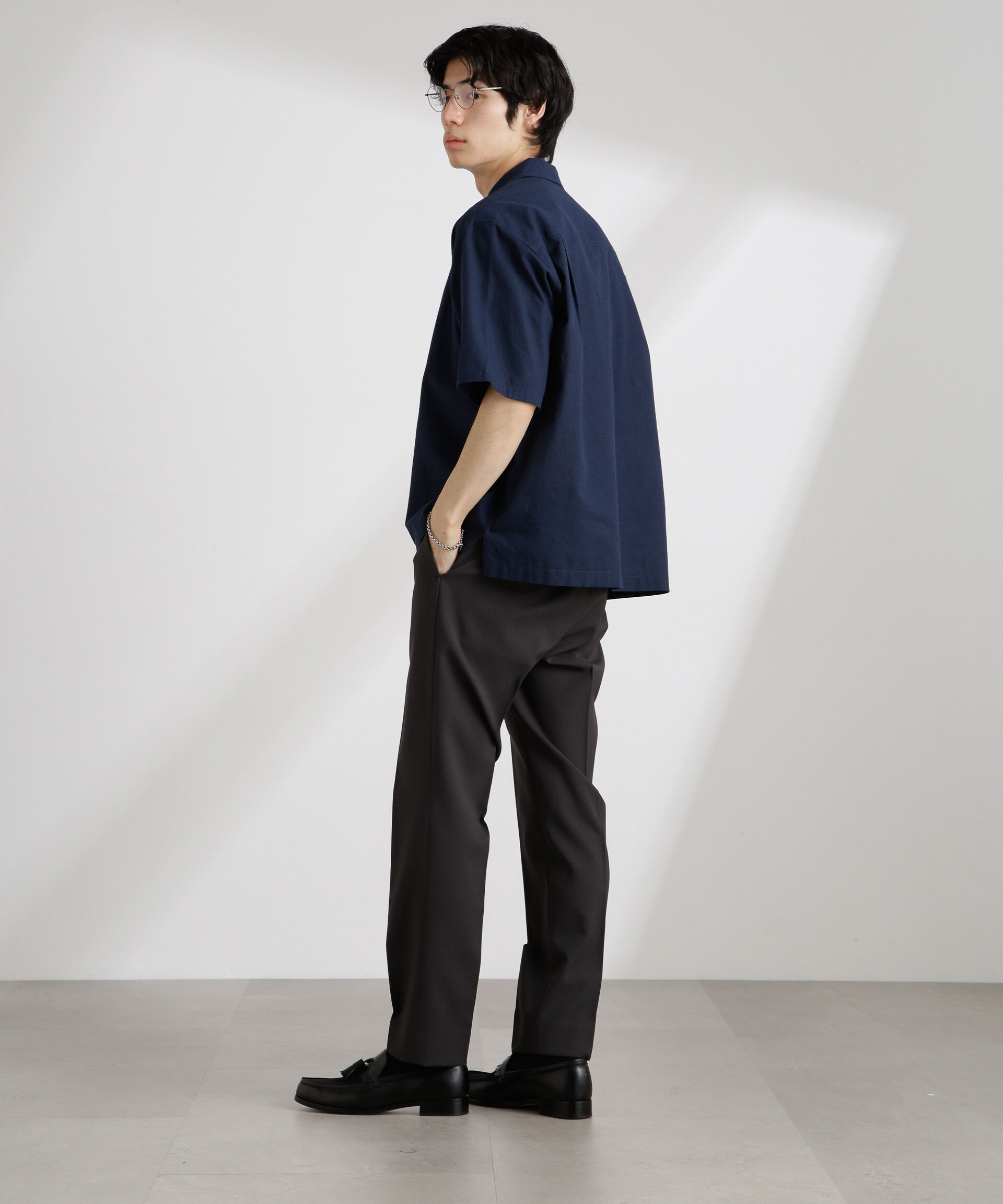 nano･universe「クールマックスリネンスキッパー」|シャツ・ブラウス|