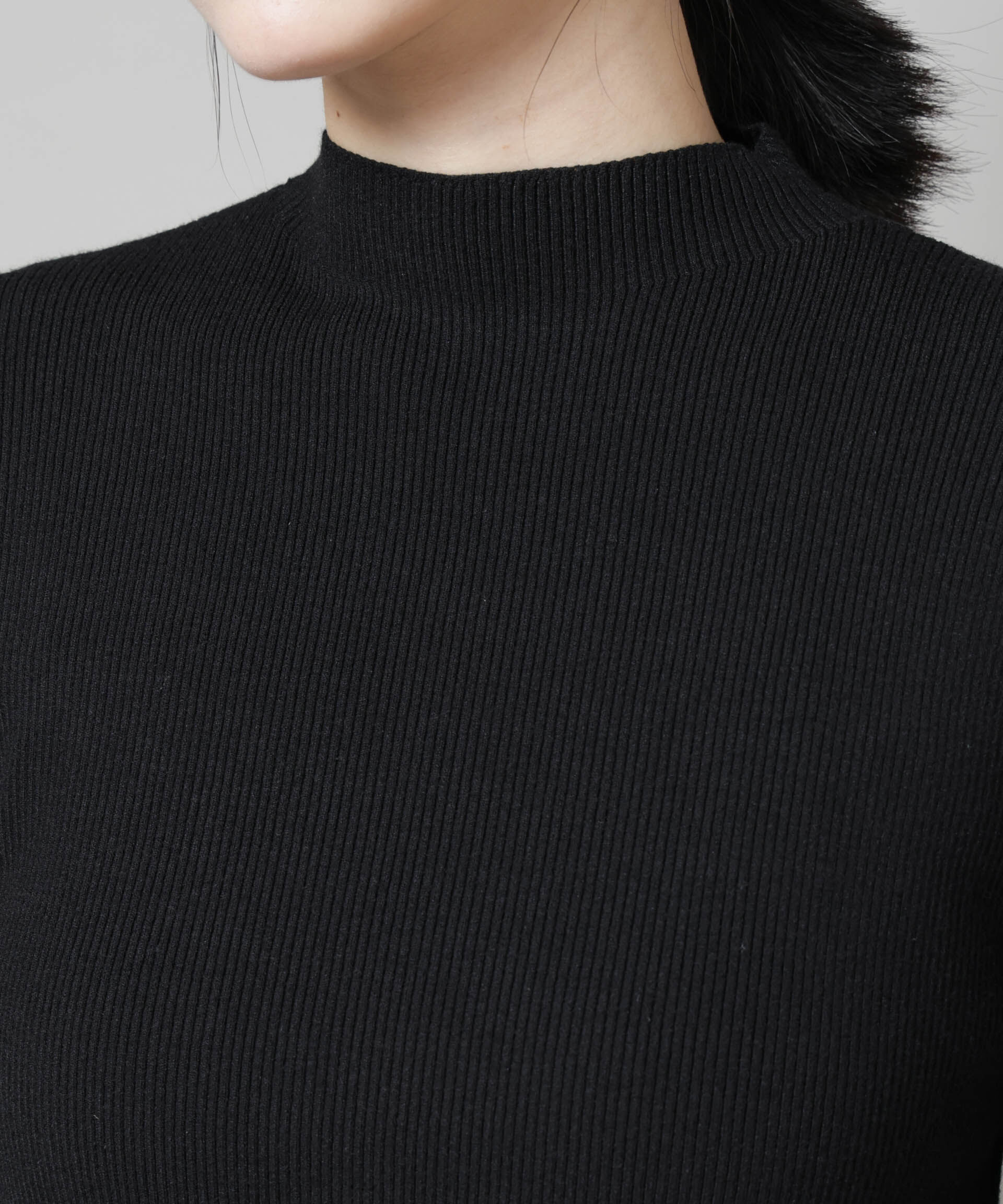 nano･universe「ハイネックリブニットトップス」|ニット・セーター|