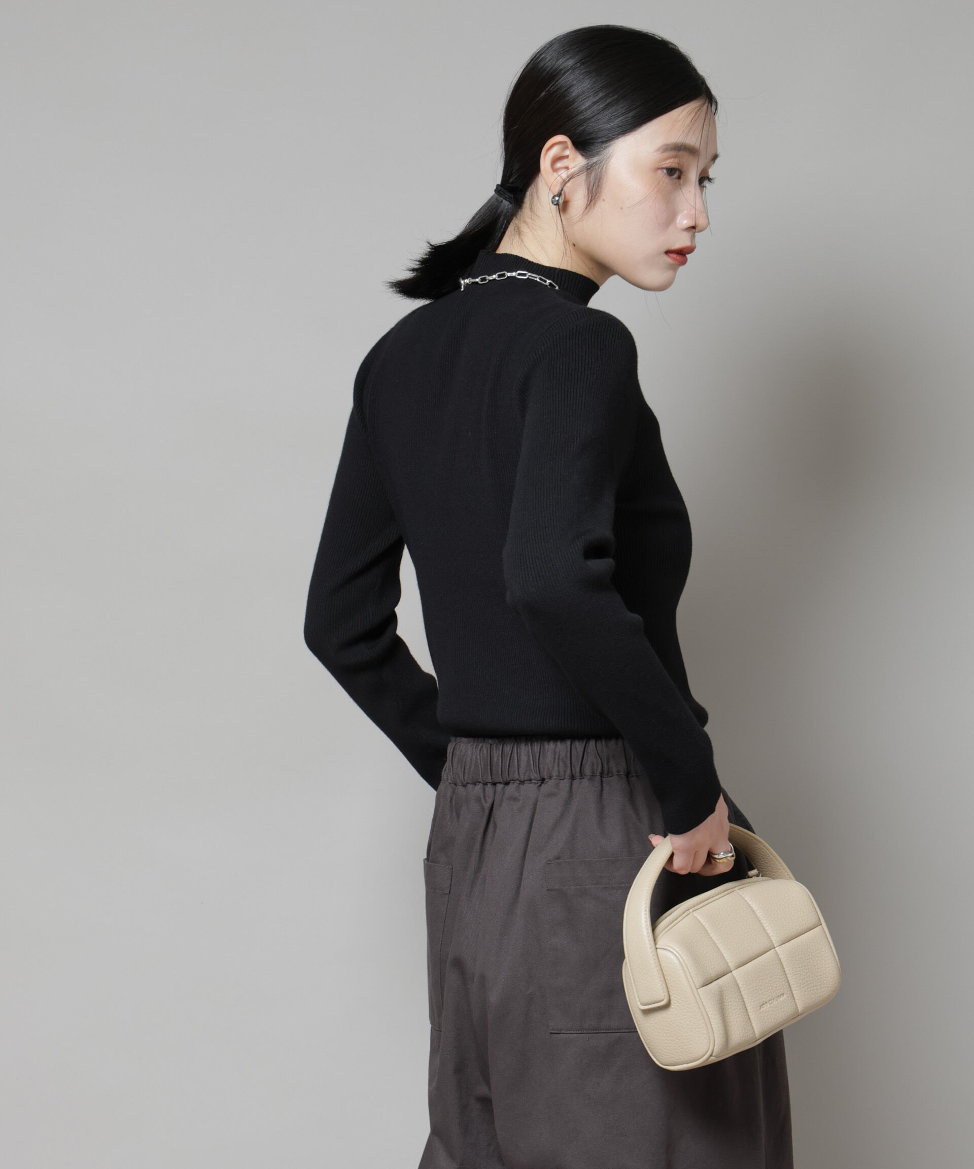 nano･universe「ハイネックリブニットトップス」|ニット・セーター|