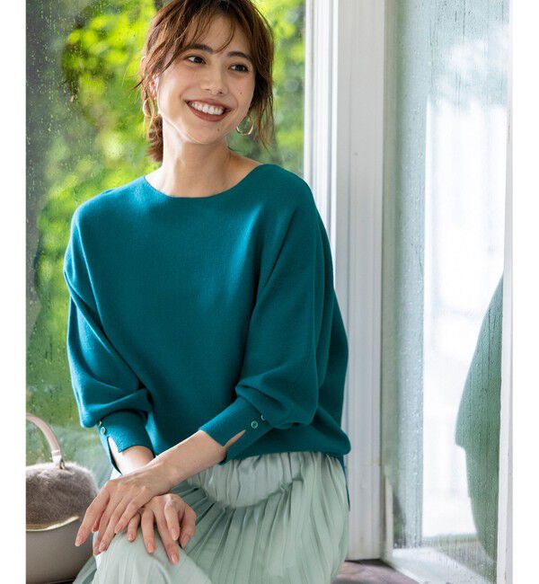 ANY SIS「CICA加工 ビューティドルマン ニット」|ニット・セーター|グリーン
