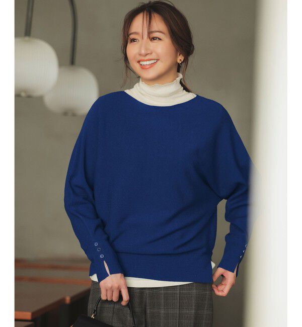 ANY SIS「CICA加工 ビューティドルマン ニット」|ニット・セーター|ブルー