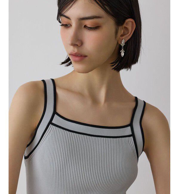 GRACE CONTINENTAL「バイカラーリブニットトップ」|その他|