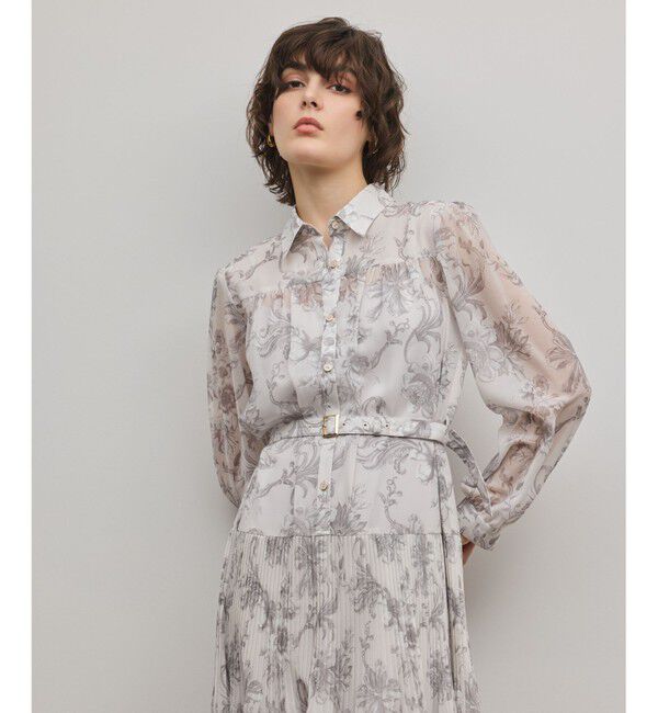 Diagram「【オンラインストア・梅田阪急店限定】フラワープリントプリーツワンピース」|ワンピース|