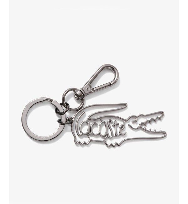 LACOSTE「ネームワニロゴキーホルダー」|チャーム・キーホルダー|ブラック