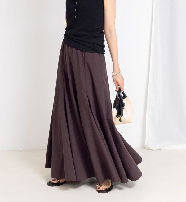 NOLLEY'S「【追加】【WEB＆一部店舗限定色あり】ウォッシャブルヴィンテージタフタマチ入りマキシスカート」|スカート|