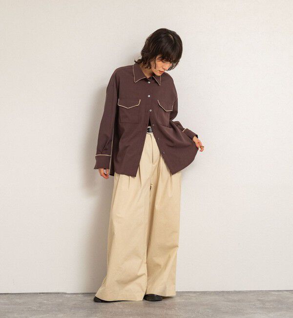 MAQWEL「【MAQWEL/マクウェル】ウォッシャブルタックワイドパンツ」|その他|