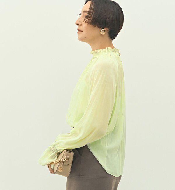 NOLLEY'S「ウォッシャブル2WAY割繊衿フリルブラウス」|シャツ・ブラウス|