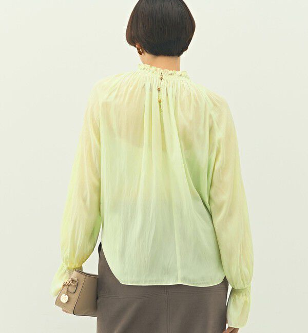 NOLLEY'S「ウォッシャブル2WAY割繊衿フリルブラウス」|シャツ・ブラウス|