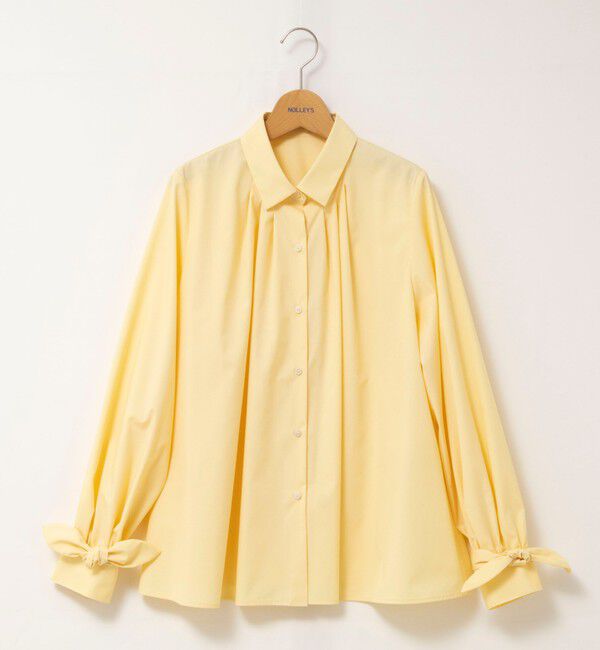 NOLLEY'S「ウォッシャブル袖リボン付きボリュームシャツ」|シャツ・ブラウス|