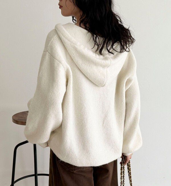 fredy emue「フード付きニットプルオーバー」|ニット・セーター|