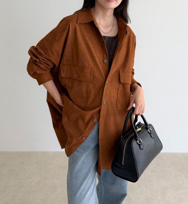 fredy emue「【LANCER CLOTHING CORPORATION】OVER SHIRTS SUEDE」|シャツ・ブラウス|キャメル