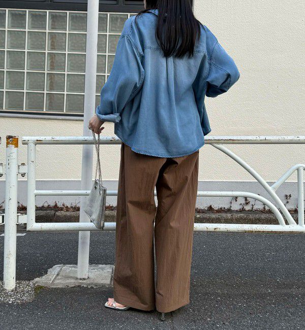 fredy emue「コットンナイロンタックギャザーパンツ」|チノ|