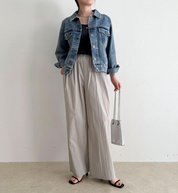 fredy emue「コットンナイロンタックギャザーパンツ」|チノ|