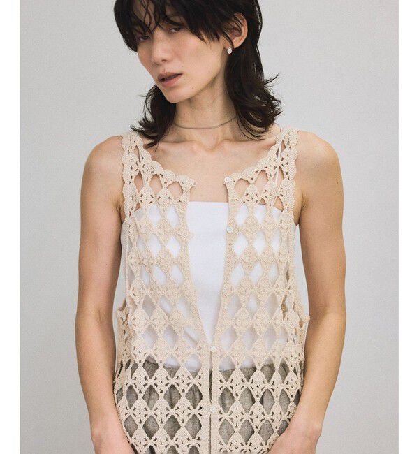 SALON adam et rope'「クロシェニットワンピース」|ワンピース|