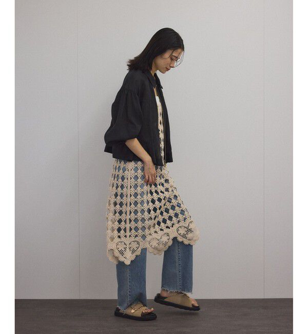 SALON adam et rope'「クロシェニットワンピース」|ワンピース|