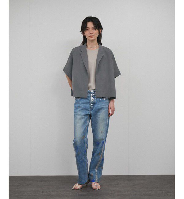 SALON adam et rope'「【WEB限定】ハーフスリーブリラクシーオーバーシャツ/ジャケット［冷房対策・日除け］」|シャツ・ブラウス|