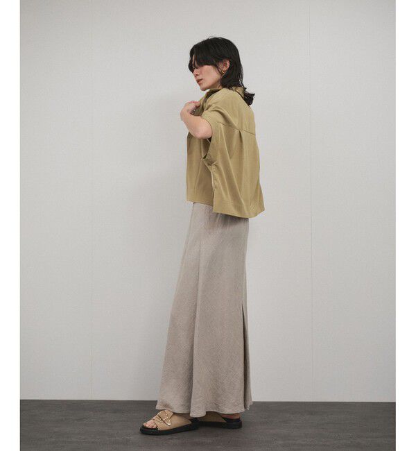 SALON adam et rope'「【WEB限定】ハーフスリーブリラクシーオーバーシャツ/ジャケット［冷房対策・日除け］」|シャツ・ブラウス|