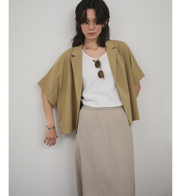 SALON adam et rope'「【WEB限定】ハーフスリーブリラクシーオーバーシャツ/ジャケット［冷房対策・日除け］」|シャツ・ブラウス|