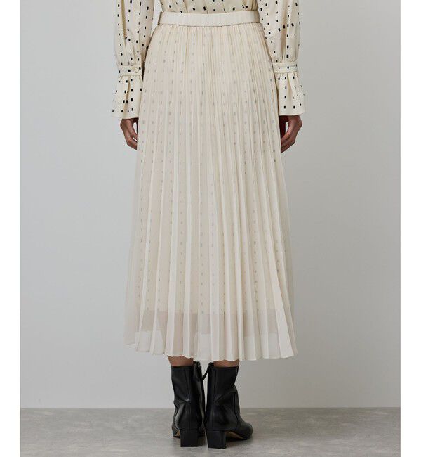 ROPE「スクエアドットプリントププリーツスカート」|スカート|