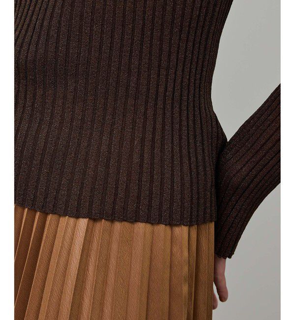 ROPE「ラメタートルリブプルオーバー/イージーケア」|ニット・セーター|