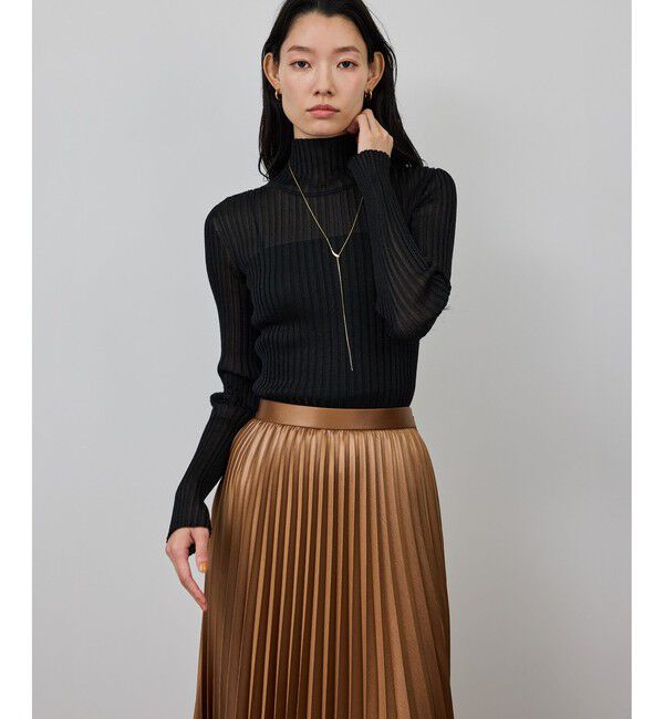 ROPE「ラメタートルリブプルオーバー/イージーケア」|ニット・セーター|